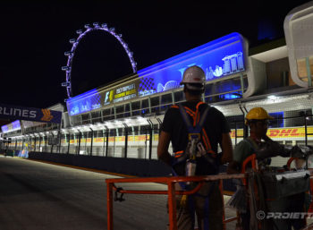 Singapore Grand Prix 2017 - Projectors installation