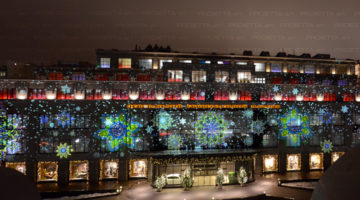 projection-in-Moscow – Luxury mall Tsum