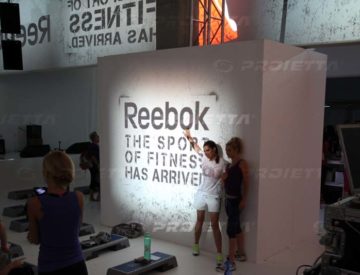 Reebok booth at the fitness fair in Rimini