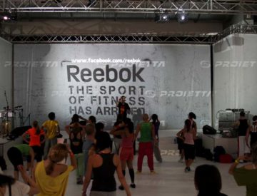 Reebok booth at the fitness fair in Rimini