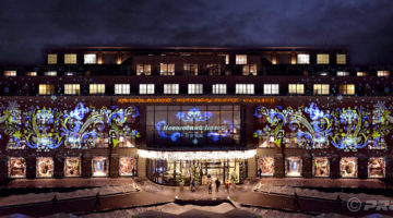 projection-in-Moscow – Luxury mall Tsum