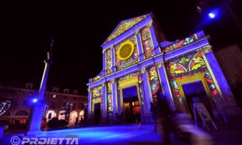 Giaveno: videomapping sulla chiesa di San Lorenzo