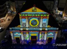 Video mapping sulla chiesa  di Giaveno