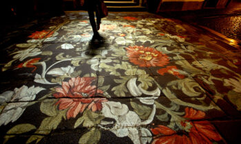 Decorative floor projections
