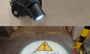Industrial signage projectors