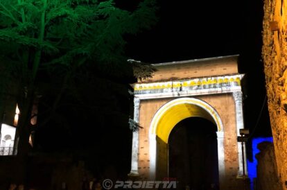 architectural mapped lighting with projectors