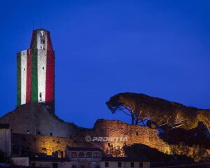 Great projection on tower