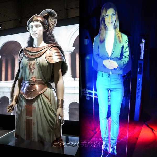Silhouettes for virtual projections of speaking characters