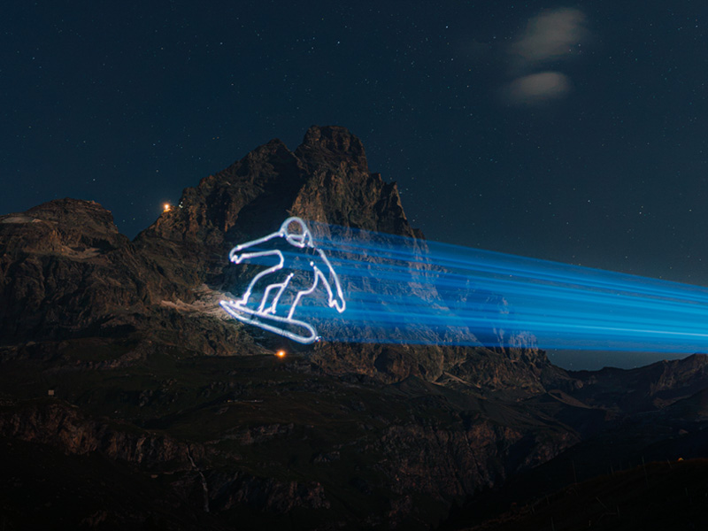 Snow laser Cervino Proietta
